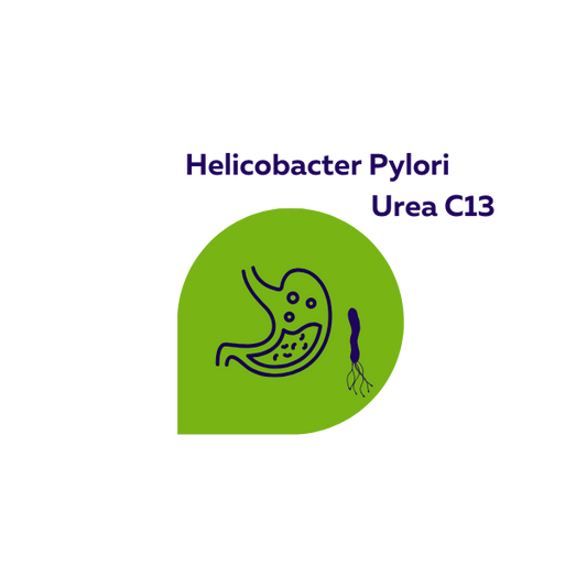 Test Helicobacter Pylori - Test respirator Uree C13, utilizat în diagnosticarea infecțiilor stomacale prin test de respirație.